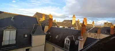 Vue générale sur Tours ou vue de la ville depuis l'appartement
