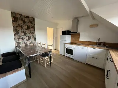 Cuisine ou kitchenette dans l'établissement Les Fossiles à 10 min zoo Beauval