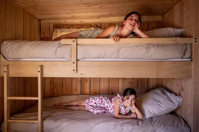 Un ou plusieurs lits dans un hébergement de l'établissement Le Martin Pêcheur Luxurious Ecolodge Boat