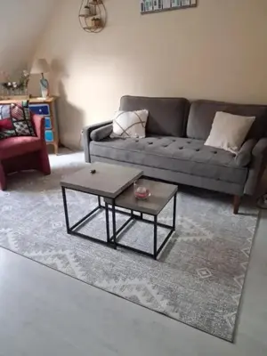 Coin salon dans l'établissement Appartement lumineux avec jardin à Le Mans, 35 m², 2 pers.