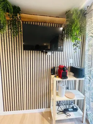 Télévision ou salle de divertissement dans l'établissement Casa Tropical