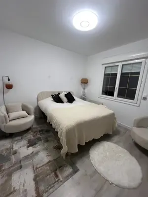 Un ou plusieurs lits dans un hébergement de l'établissement Maison chaleureuse Amboise