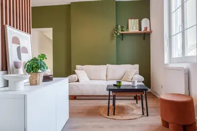 Coin salon dans l'établissement Douceur de Loire Studio Cosy