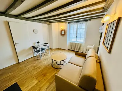 Coin salon dans l'établissement Le Louis XII - Studio entre Loire et Château Royal - Manoir de la Concorde