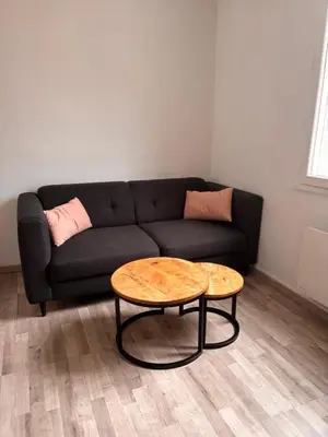 Coin salon dans l'établissement Appartement calme en centre ville