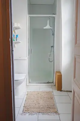 Salle de bains dans l'établissement Appartement au pied du Vieux-Mans