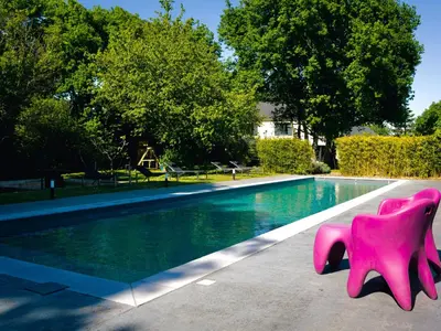 Piscine de l'établissement Gîte de luxe avec Piscine, Jacuzzi, Hammam, Animaux admis, Proche Le Mans - FR-1-410-451 ou située à proximité