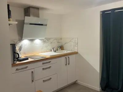 Cuisine ou kitchenette dans l'établissement L'Appartement Buffon - Coeur de Tours
