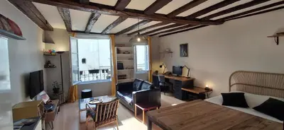 Télévision ou salle de divertissement dans l'établissement Studio équipé - Vieux Tours - Quartier des Halles