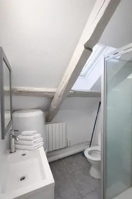 Salle de bains dans l'établissement Charmant nid sous les combles – Centre & gare