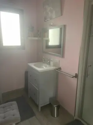 Salle de bains dans l'établissement Le Verger