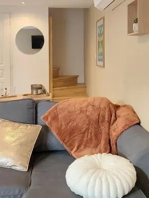 Coin salon dans l'établissement Petite maison entre châteaux et Beauval
