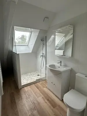 Salle de bains dans l'établissement Le Cottage