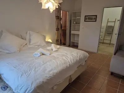 Un ou plusieurs lits dans un hébergement de l'établissement Maison de la Croix Verte - Gite 13 personnes a Chambourg