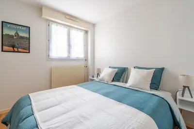 Un ou plusieurs lits dans un hébergement de l'établissement La Bretonnerie Private parking, 2 bedrooms, 4 people