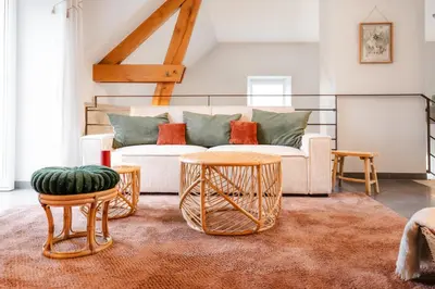 Coin salon dans l'établissement Le Logis 87m2 - Maison lumineuse près de Blois