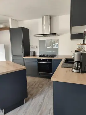Cuisine ou kitchenette dans l'établissement Gîte Val de Loire 