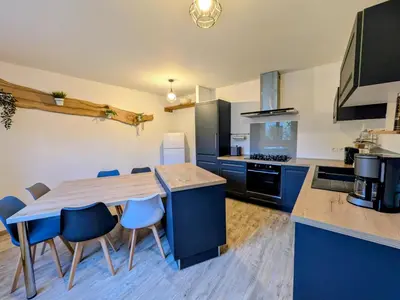 Cuisine ou kitchenette dans l'établissement Gîte Val de Loire 