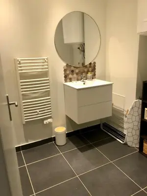 Salle de bains dans l'établissement Au Passe-Temps