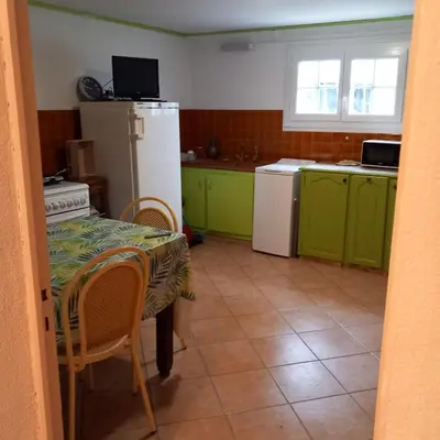 Cuisine ou kitchenette dans l'établissement Vive le vert pomme !