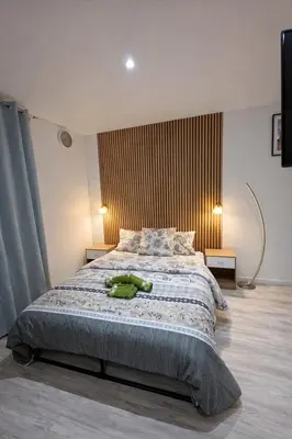 Un ou plusieurs lits dans un hébergement de l'établissement Tiny House Marie