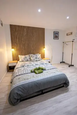 Un ou plusieurs lits dans un hébergement de l'établissement Tiny House Marie
