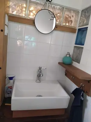 Salle de bains dans l'établissement Le refuge
