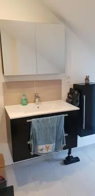 Cuisine ou kitchenette dans l'établissement Chambre chez l'habitant 24h mans