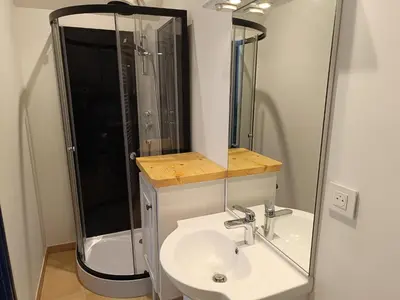 Salle de bains dans l'établissement gite de la Grand Maison le Châtaigner