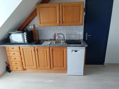 Cuisine ou kitchenette dans l'établissement gite de la Grand Maison le Châtaigner