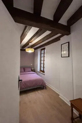 Un ou plusieurs lits dans un hébergement de l'établissement Loft Blois Cathédrale 2 Chambres