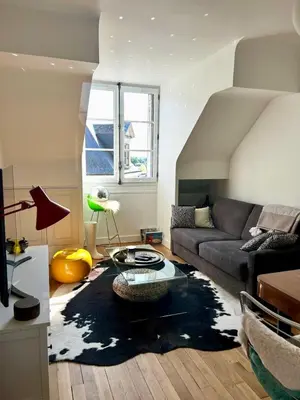 Coin salon dans l'établissement Appartement vue sur Loire