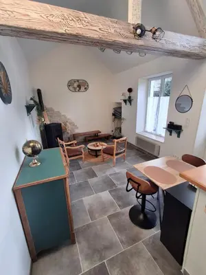 Coin salon dans l'établissement Petite maison au fond du jardin