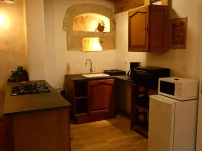 Cuisine ou kitchenette dans l'établissement Gîte Val de Loire Le Puits