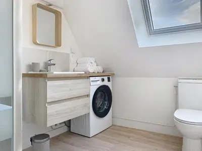 Salle de bains dans l'établissement au coeur de vallière