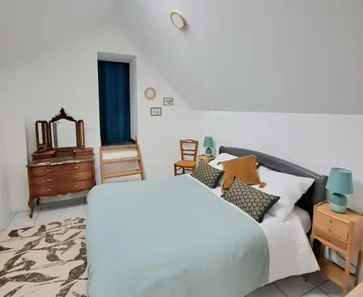 Un ou plusieurs lits dans un hébergement de l'établissement One bedroom flat with a view
