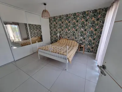 Un ou plusieurs lits dans un hébergement de l'établissement Villa tout confort avec piscine, 5 chambres, proche Loire
