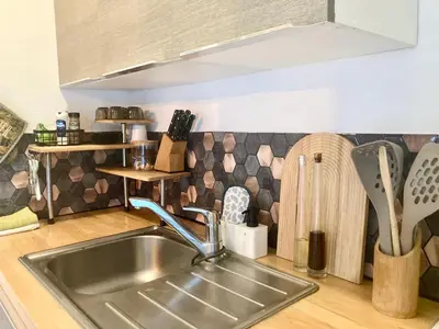 Cuisine ou kitchenette dans l'établissement Gitesdelachapelle 4km Zoo