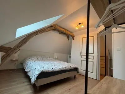 Un ou plusieurs lits dans un hébergement de l'établissement Maison de campagne idéale pour 6 personnes