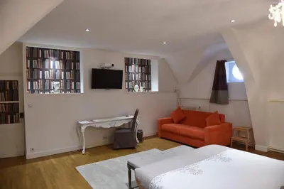 Coin salon dans l'établissement Villa des Glycines