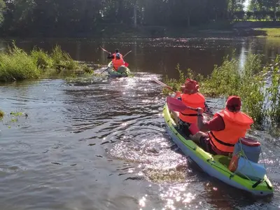 Vue sur la rivière ou le fleuve situé(e) à proximité de le camping