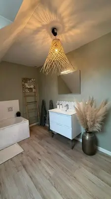 Un ou plusieurs lits dans un hébergement de l'établissement Maison de campagne - 20min du circuit des 24H et du zoo de la Flèche