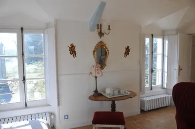 Coin salon dans l'établissement Gite LE BALCON