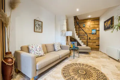 Coin salon dans l'établissement Centre ville - La Maisonnette - Familiale