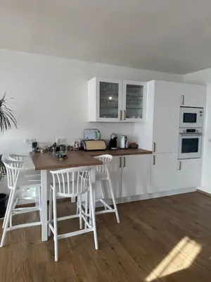 Cuisine ou kitchenette dans l'établissement Jolie Maison Bord de Sarthe