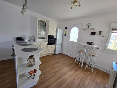 Cuisine ou kitchenette dans l'établissement Maison entierement rénovée Le Mans