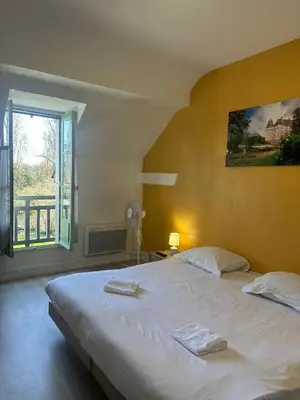 Un ou plusieurs lits dans un hébergement de l'établissement T3 vue sur le Château d'Azay-le-Rideau ! Avec 2 SDB