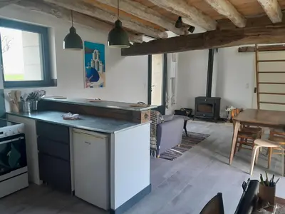 Cuisine ou kitchenette dans l'établissement La Bergerie du Buisson