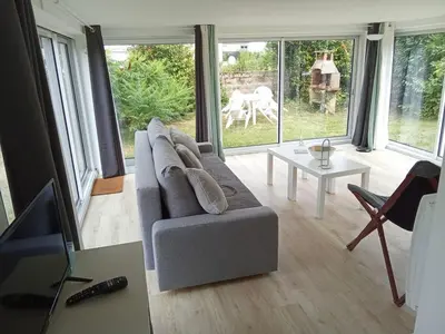 Coin salon dans l'établissement Loft avec Jardin et abri vélo