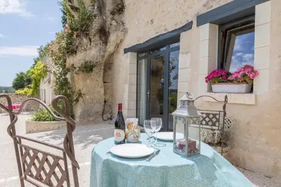 Balcon ou terrasse dans l'établissement Gîte De La Rochère